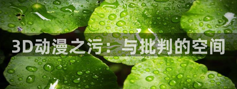 58动漫网,动漫：3D动漫之污：与批判的空间